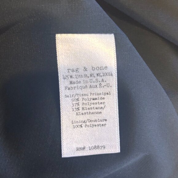 Rag & Bone Green Plaid Textured Stretch Pencil Skirt Zippered Back Womens Sz 4 - Picture 5 of 5